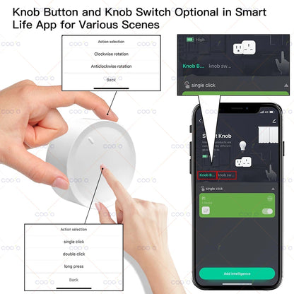 Tuya ZigBee Smart Knob Switch Dimmer Scene Controller