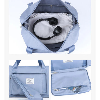 Business & Leisure Travel Bag – Large Capacity Waterproof Nylon Tote  Pattern Type: Solid  Style: Fashion