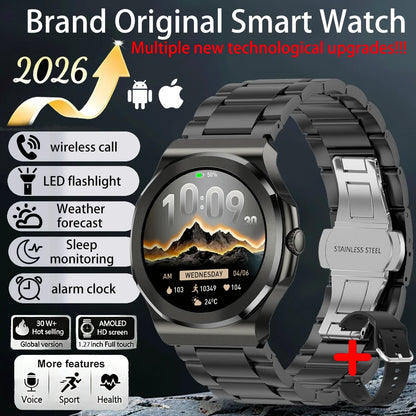 Premium AMOLED Smart Watch | Voice Assistant & Health Monitor-2026
