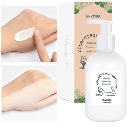 ENVISHA Coconut Oil Body Lotion – Moisturizing Glow for Face & Body