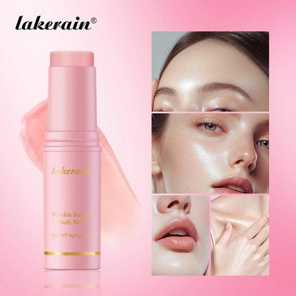 Lakerain Korean Pink Balm Stick – Hydrating Multi‑Use Wrinkle Bounce Balm