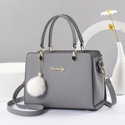 Stylish PU Leather Pendant Handbag – Versatile Shoulder & Crossbody Bag