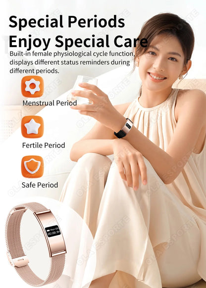 Ultra-Thin Smart Watch-2026 | Heart Rate, Blood Oxygen, Sleep Monitor & IPX8 Waterproof