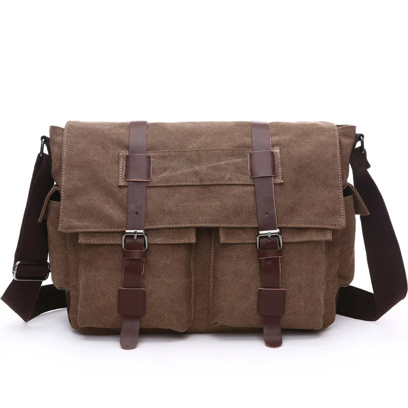 Canvas Men’s Crossbody Laptop Messenger Bag