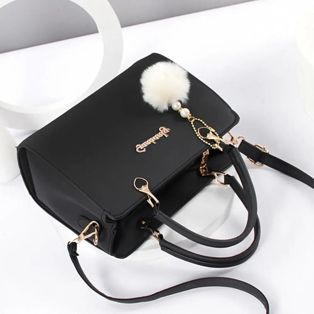 Stylish PU Leather Pendant Handbag – Versatile Shoulder & Crossbody Bag