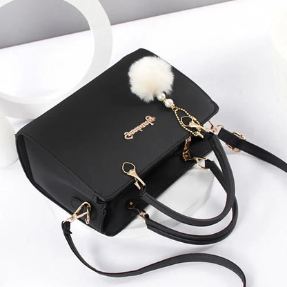 Stylish PU Leather Pendant Handbag – Versatile Shoulder & Crossbody Bag