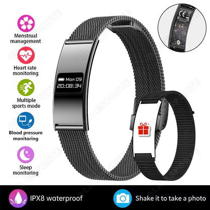 Ultra-Thin Smart Watch-2026 | Heart Rate, Blood Oxygen, Sleep Monitor & IPX8 Waterproof