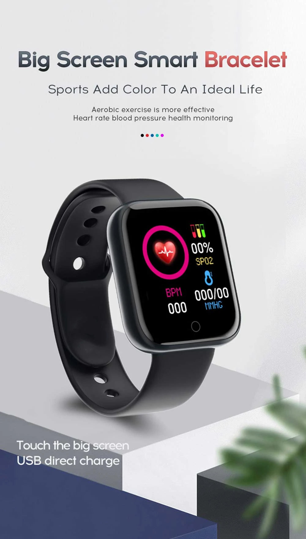 Bluetooth Smartwatch – Fitness & Sleep Monitor