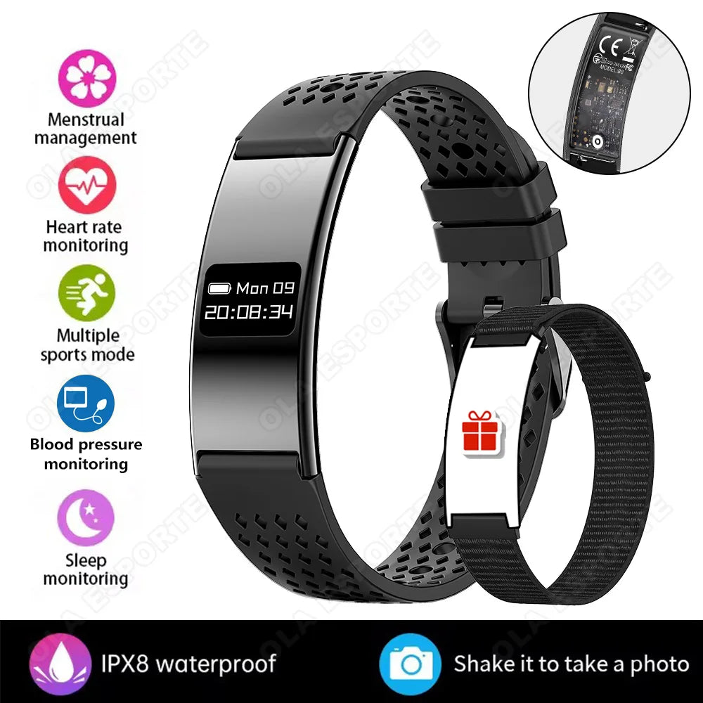 Ultra-Thin Smart Watch-2026 | Heart Rate, Blood Oxygen, Sleep Monitor & IPX8 Waterproof
