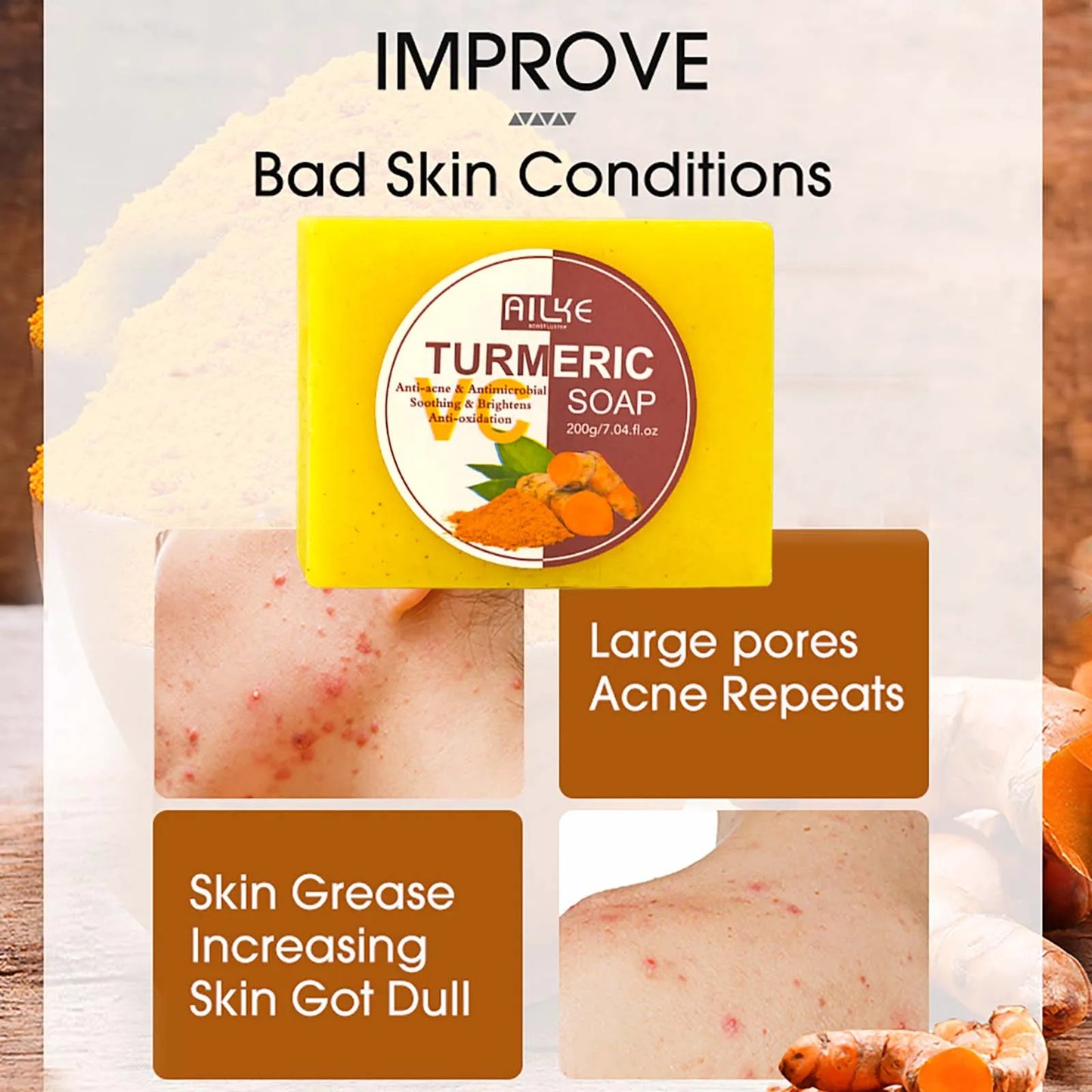 AILKE Turmeric Vitamin C Set – Brightening & Hydrating Face Care
