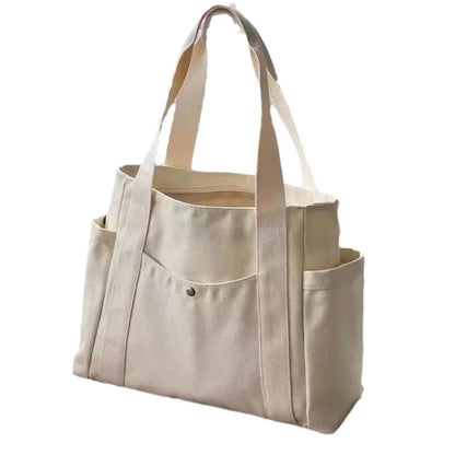 Canvas Tote Bag – Large Capacity Work & Shopping Tote
