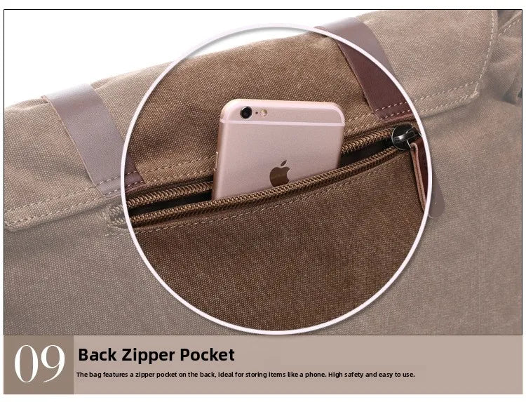 Canvas Men’s Crossbody Laptop Messenger Bag