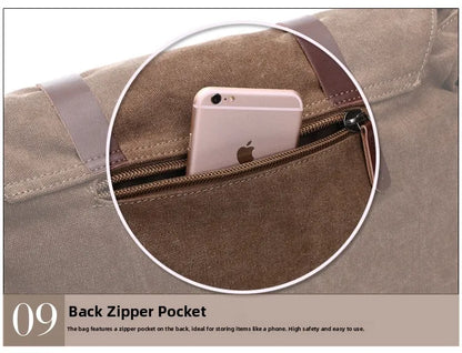Canvas Men’s Crossbody Laptop Messenger Bag