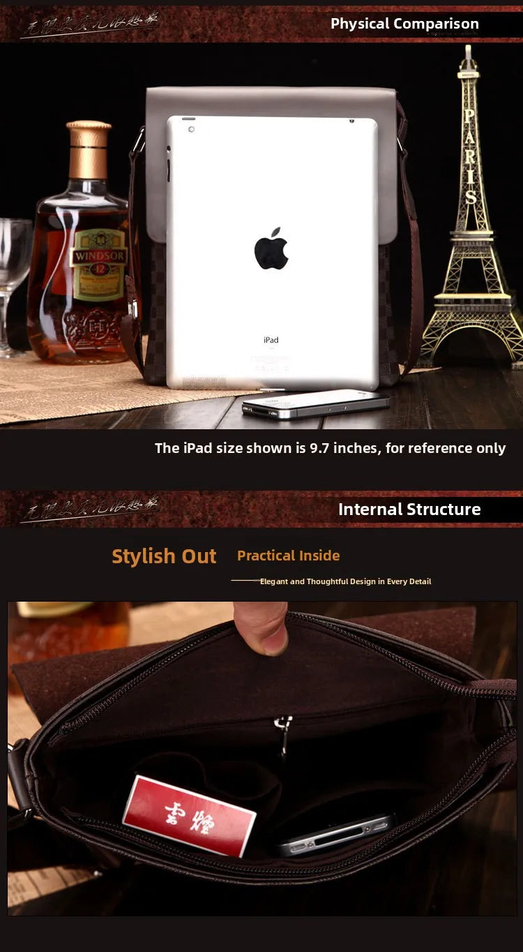 Luxury Soft Leather Men’s Shoulder Bag