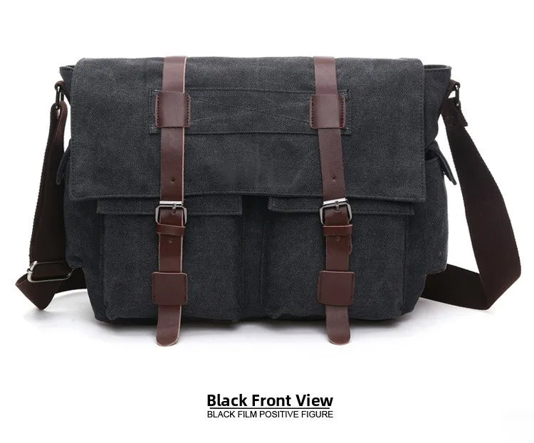 Canvas Men’s Crossbody Laptop Messenger Bag
