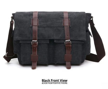 Canvas Men’s Crossbody Laptop Messenger Bag