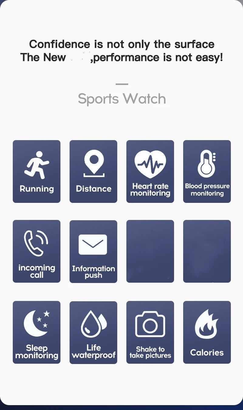 Bluetooth Smartwatch – Fitness & Sleep Monitor