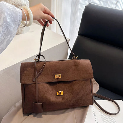 Luxury Frosted Fashion Shoulder Bag – Versatile Designer Tote for Women