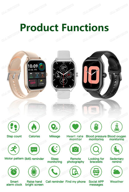 1.83" HD Smart Watch Bluetooth Call Sports Fitness Tracker
