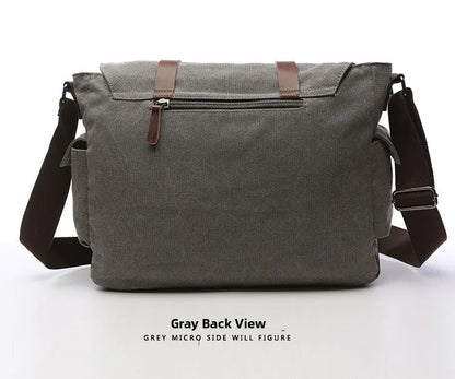 Canvas Men’s Crossbody Laptop Messenger Bag