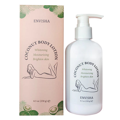 ENVISHA Coconut Oil Body Lotion – Moisturizing Glow for Face & Body