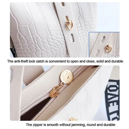 Ladies Crossbody Messenger Bag – Stylish Faux Leather Shoulder Handbag