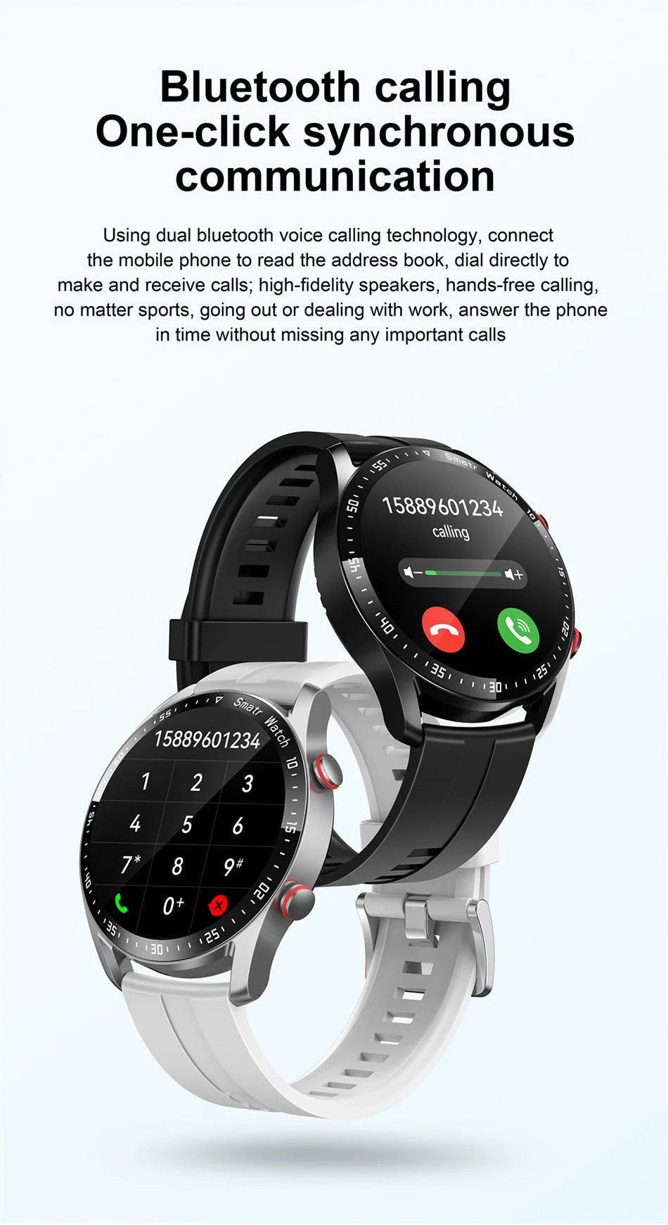 2026 HD Smart Watch Bluetooth Call Fitness Health Tracker
