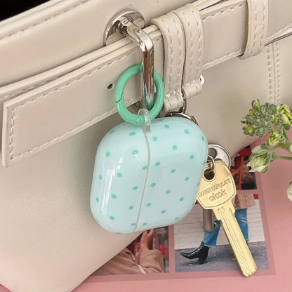Cute Pink Green Polka Dot Shockproof AirPods Case Cover
