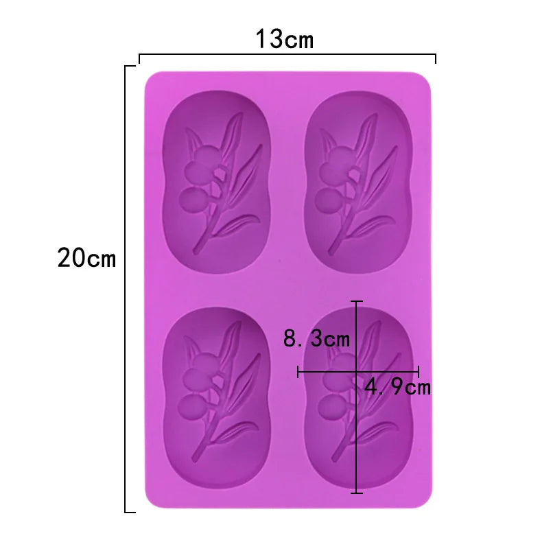 Square Handmade Soap Silicone Mold New DIY Oval