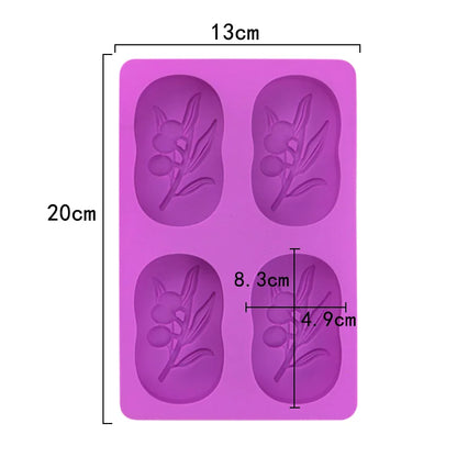 Square Handmade Soap Silicone Mold New DIY Oval