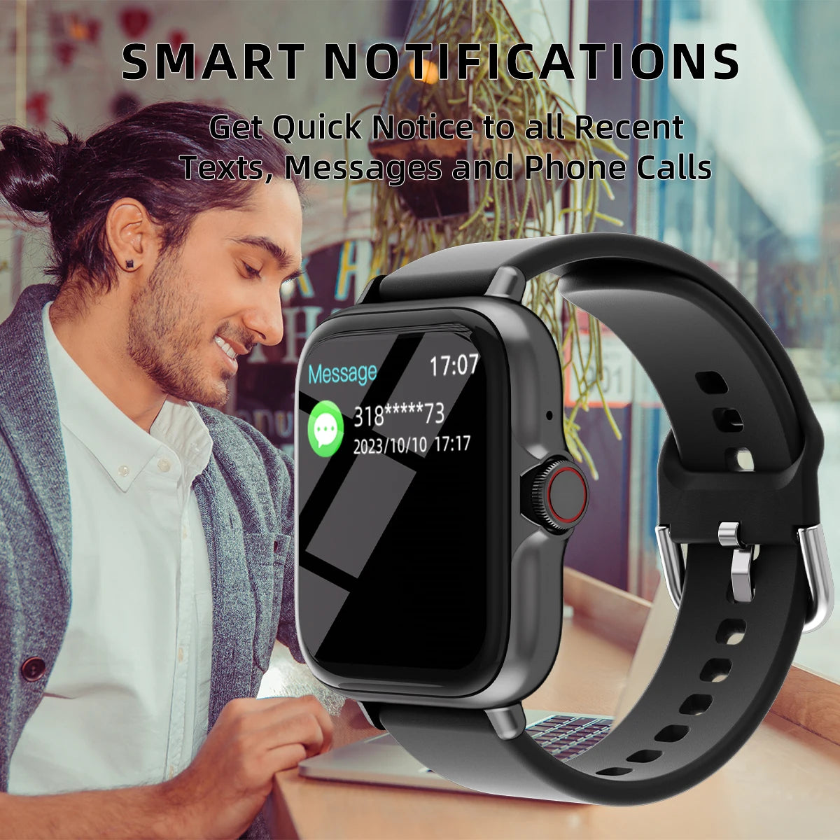 Waterproof Smart Watch Bluetooth Call Sleep Fitness Tracker
