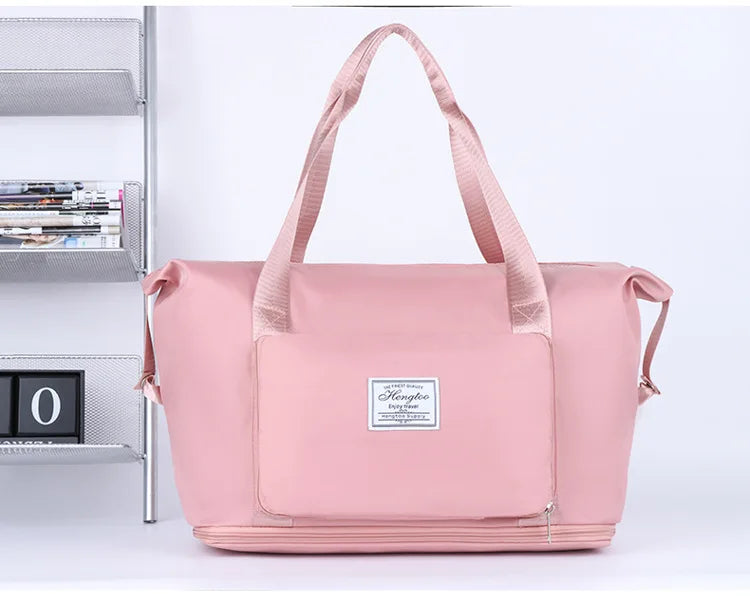 Business & Leisure Travel Bag – Large Capacity Waterproof Nylon Tote  Pattern Type: Solid  Style: Fashion