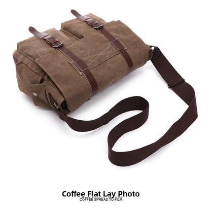 Canvas Men’s Crossbody Laptop Messenger Bag