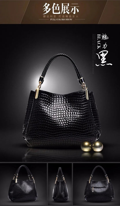 Luxury Crocodile Leather Handbag for Women – Designer Shoulder Bag & Purse