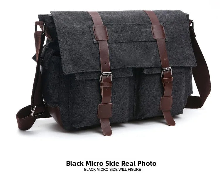 Canvas Men’s Crossbody Laptop Messenger Bag