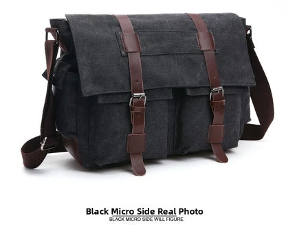 Canvas Men’s Crossbody Laptop Messenger Bag