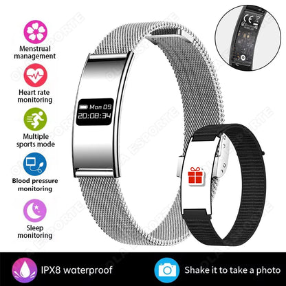 Ultra-Thin Smart Watch-2026 | Heart Rate, Blood Oxygen, Sleep Monitor & IPX8 Waterproof
