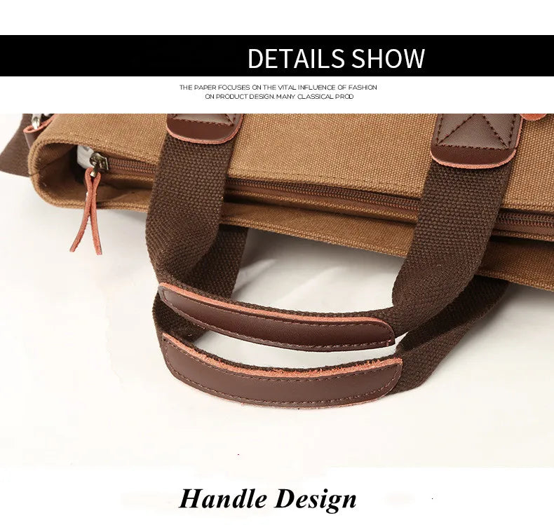 Luxury Canvas Business Travel Crossbody Bag-Signature