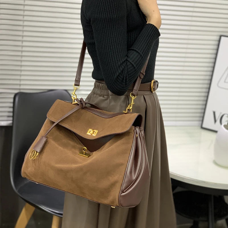 Luxury Frosted Fashion Shoulder Bag – Versatile Designer Tote for Women