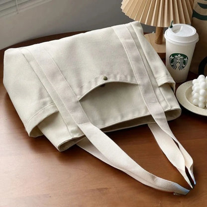 Canvas Tote Bag – Large Capacity Work & Shopping Tote