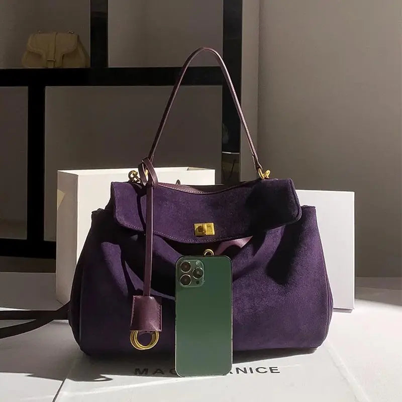 Luxury Frosted Fashion Shoulder Bag – Versatile Designer Tote for Women