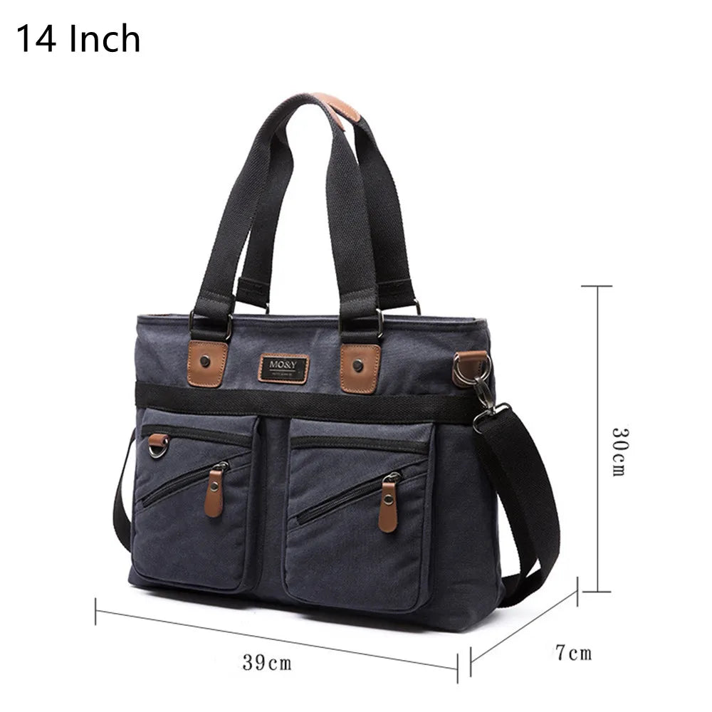 Luxury Canvas Business Travel Crossbody Bag-Signature