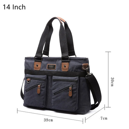 Luxury Canvas Business Travel Crossbody Bag-Signature