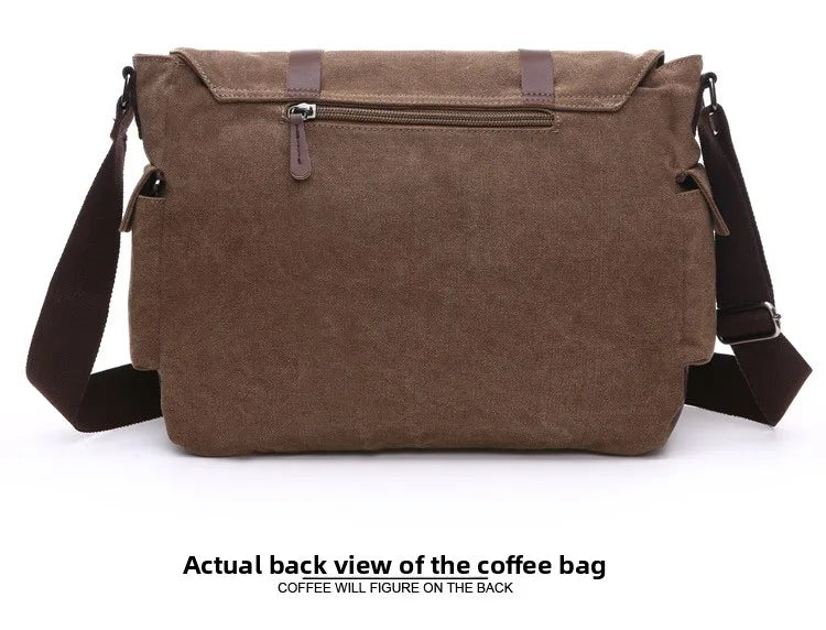 Canvas Men’s Crossbody Laptop Messenger Bag