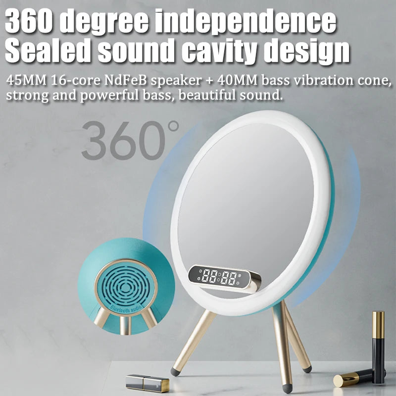 Bluetooth Speaker Clock LED Night Light 15W Wireless Charger