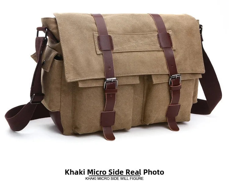 Canvas Men’s Crossbody Laptop Messenger Bag