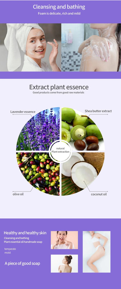 LUXURYTO Lavender Essential Oil Soap – Handmade Hydrating Cleanser