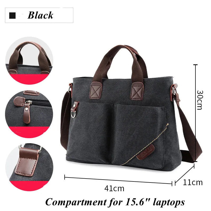 Luxury Canvas Business Travel Crossbody Bag-Signature