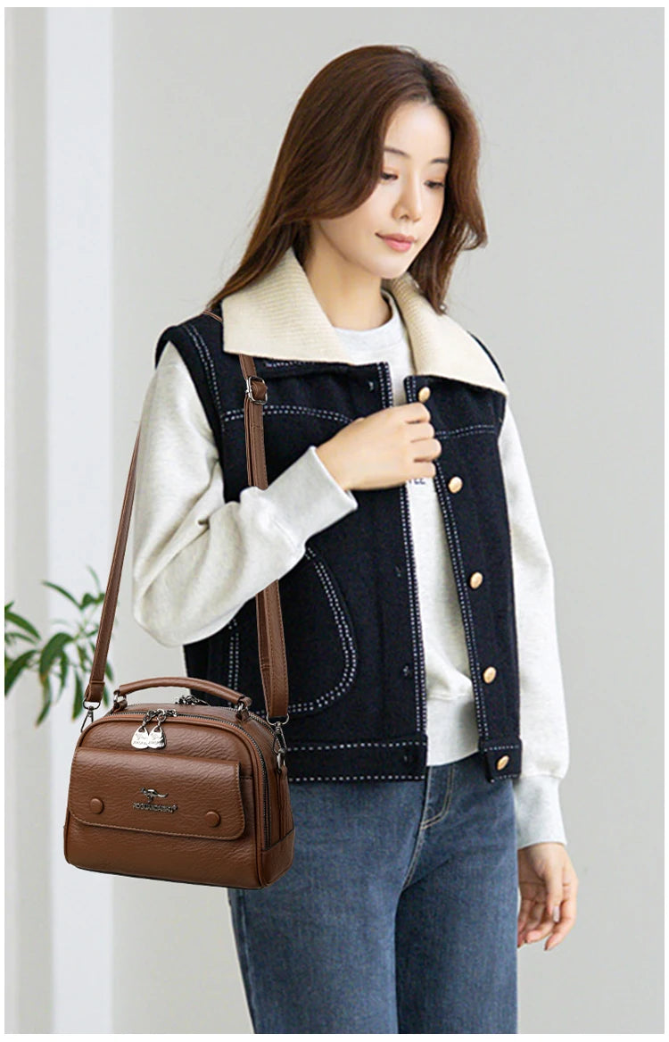 Premium Women's Checkered Crossbody & Shoulder Bag