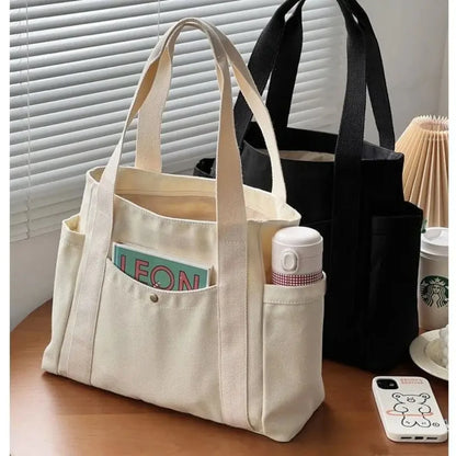 Canvas Tote Bag – Large Capacity Work & Shopping Tote
